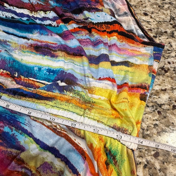 Neiman Marcus abstract striped colorful maxi dress SZ S/M - Picture 11 of 14